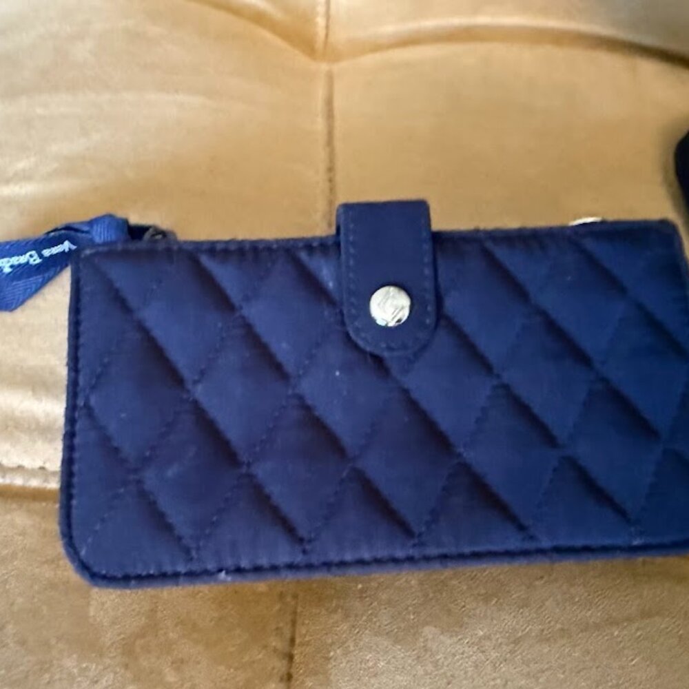 Vera Bradly Wallet with lanyard navy blue - Picture 4 of 14